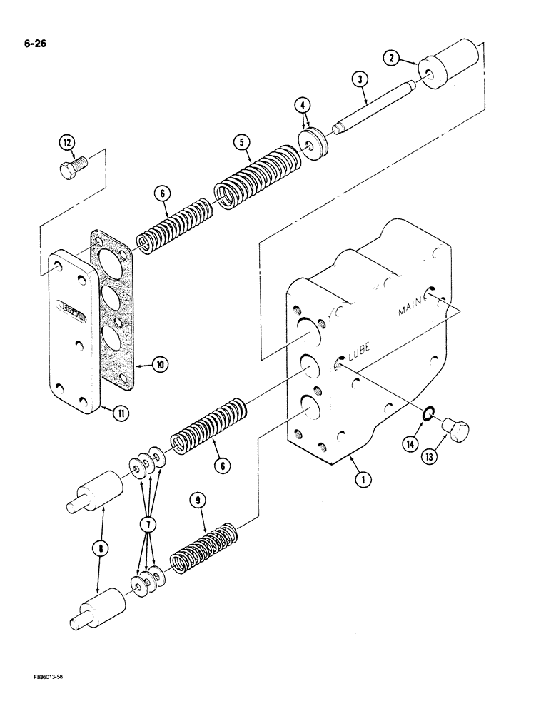 Схема запчастей Case IH STEIGER - (6-026) - TRANSMISSION, REGULATOR VALVE (06) - POWER TRAIN