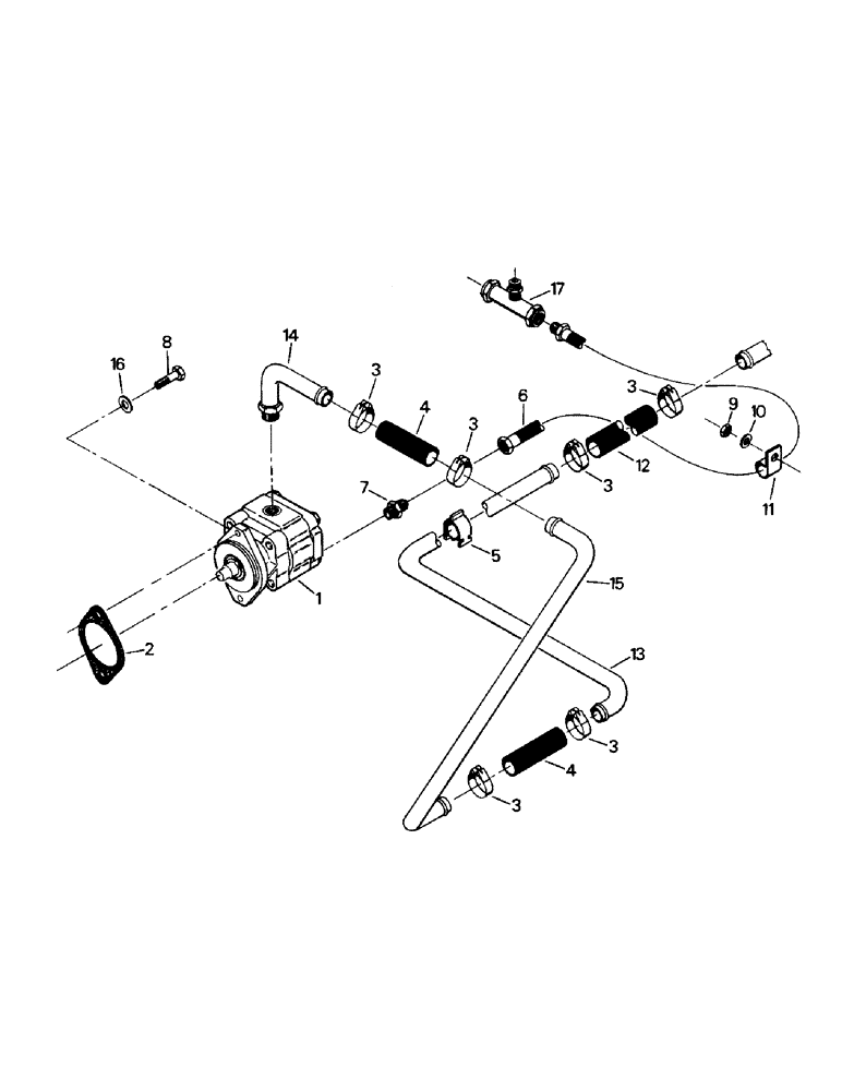 Схема запчастей Case IH PT225 - (08-12) - HYDRAULIC PUMP MOUNTING - STANDARD, CAT 3406 (07) - HYDRAULICS