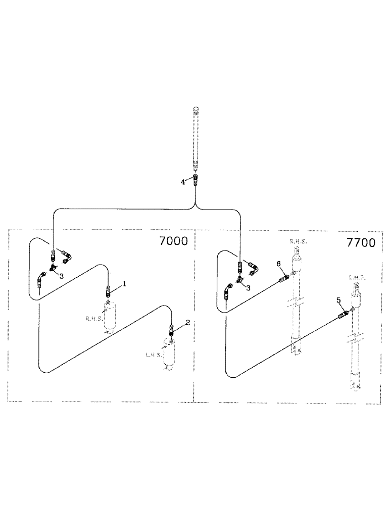 Схема запчастей Case IH 7700 - (B06-43) - HYDRAULIC CIRCUIT, HEIGHT INDICATOR Hydraulic Components & Circuits