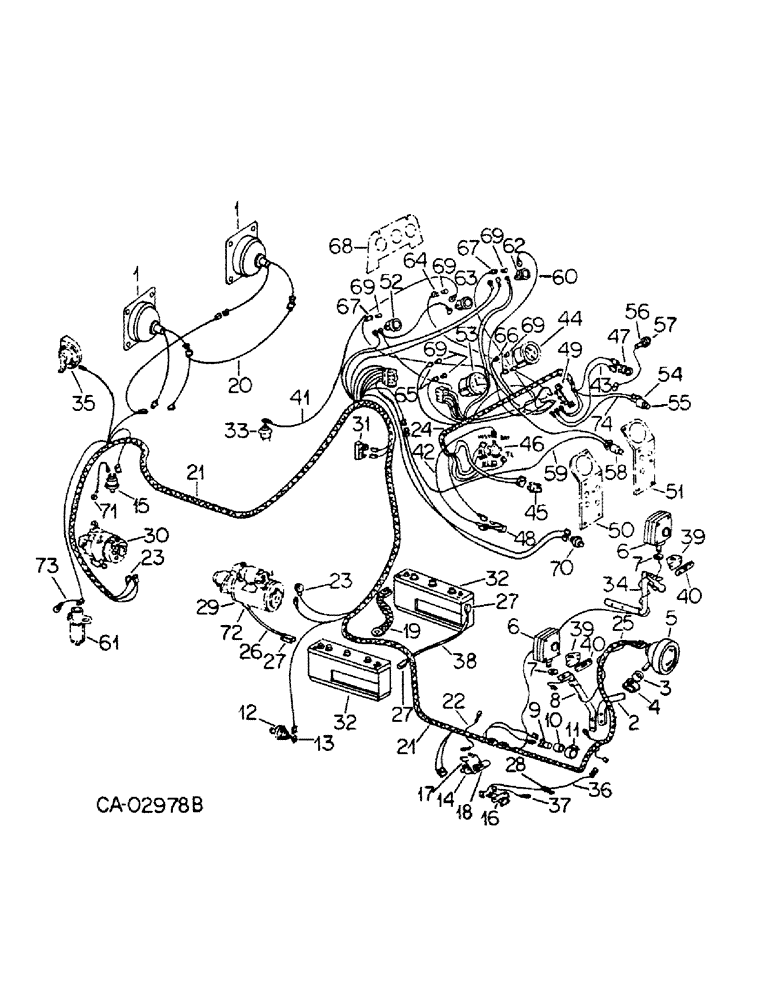 Схема запчастей Case IH 766 - (08-20) - ELECTRICAL, STARTING AND LIGHTING, 766 DIESEL (06) - ELECTRICAL
