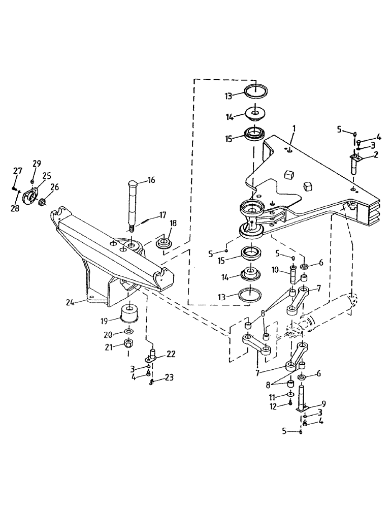 Схема запчастей Case IH 7000 - (A03-35) - ELEVATOR SLEW MECHANISM Mainframe & Functioning Components