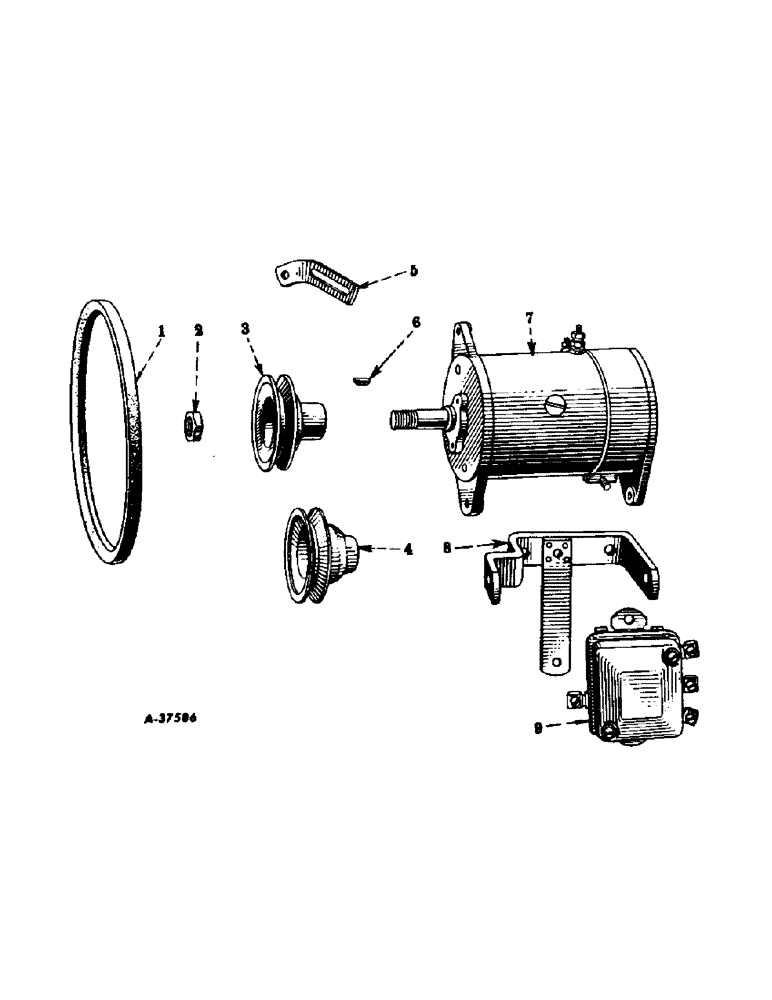 Схема запчастей Case IH 230 - (080) - ELECTRICAL SYSTEM, GENERATOR AND CONNECTIONS (06) - ELECTRICAL SYSTEMS