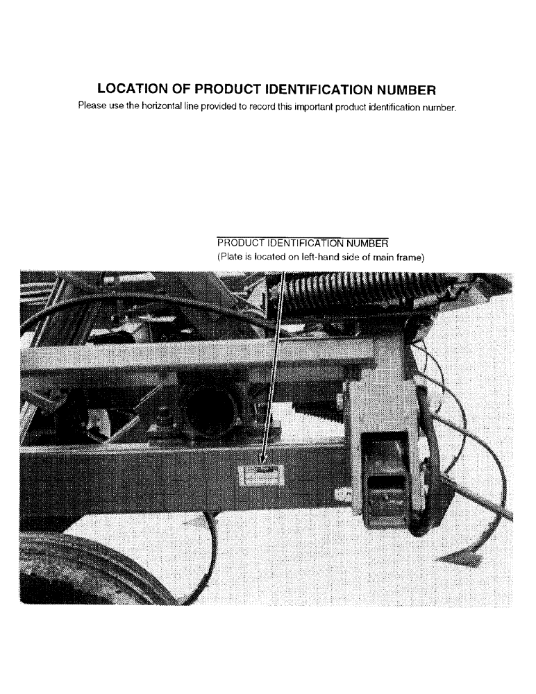 Схема запчастей Case IH 4800 - (1-02) - LOCATION OF PRODUCT IDENTIFICATION NUMBER (00) - PICTORIAL INDEX