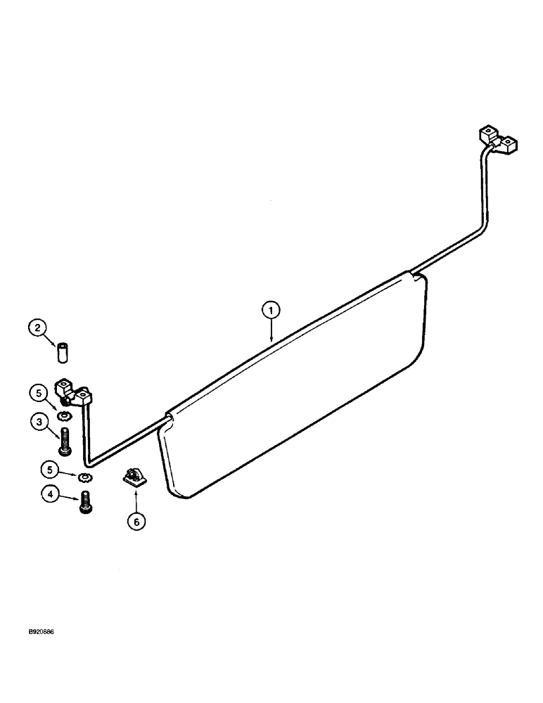 Схема запчастей Case IH 2022 - (9E-40) - SUNVISOR (10) - CAB & AIR CONDITIONING