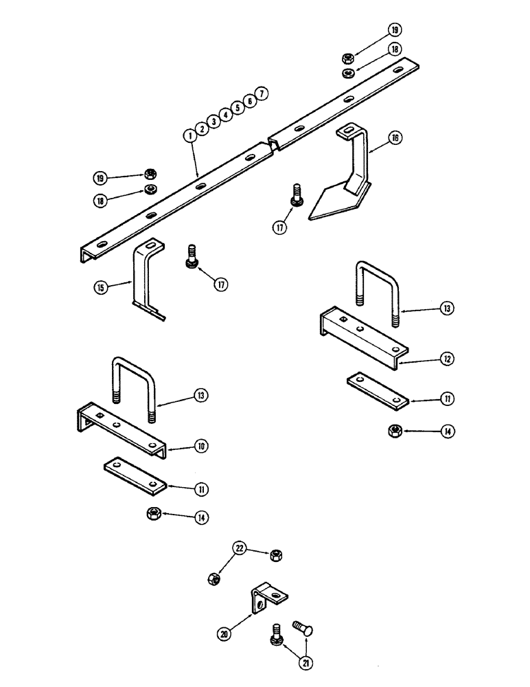 Схема запчастей Case IH G-SERIES - (44) - SCRAPER BARS AND SCRAPERS G110, 10-1/2 INCH (266.7 MM) SPACING 