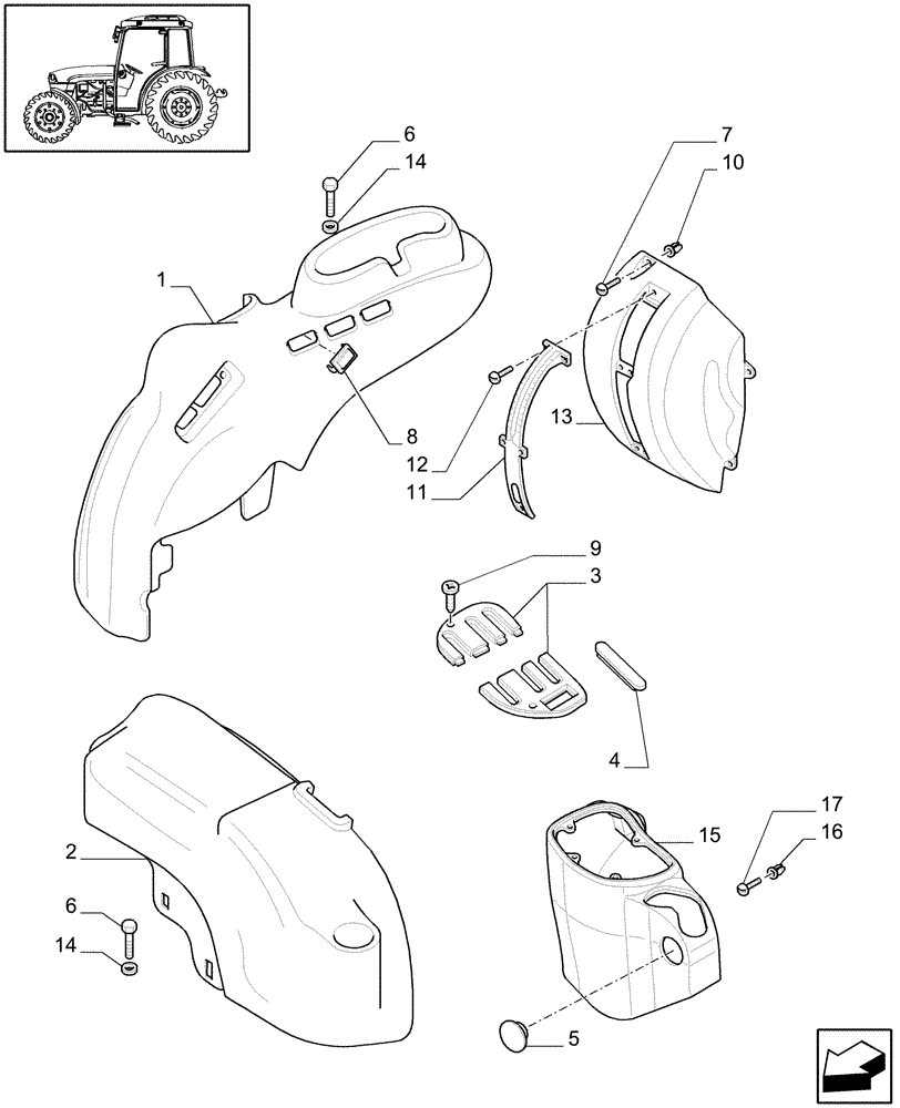 Схема запчастей Case IH JX1070C - (1.92.88/01[02]) - COVERINGS - W/CAB (10) - OPERATORS PLATFORM/CAB