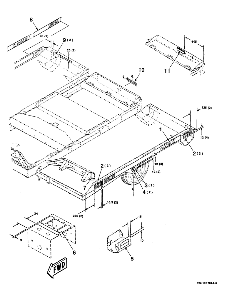 Схема запчастей Case IH 8581 - (10-36) - DECALS AND LOCATION DIAGRAM Accumulator