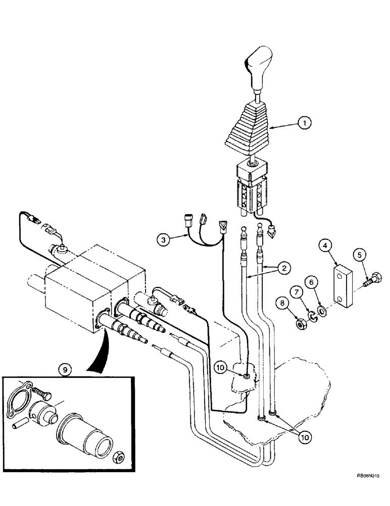 Схема запчастей Case IH L750 - (8-30) - CONTROL ASSEMBLY - MOUNTING (3 FUNCTION) (08) - HYDRAULICS