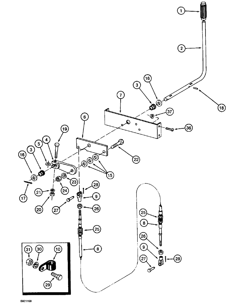 Схема запчастей Case IH 2055 - (9A-02) - AUXILIARY DRUM DRIVE CONTROLS (13) - PICKING SYSTEM