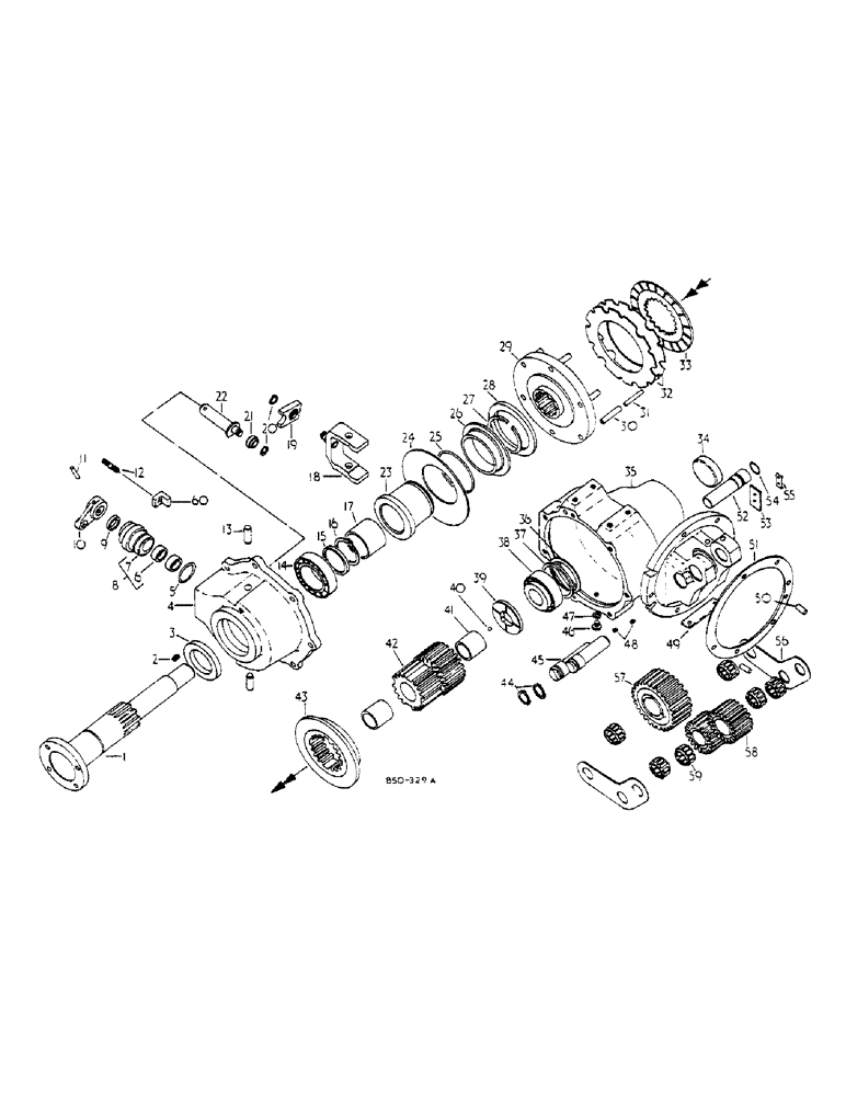 Схема запчастей Case IH 258 - (07-145) - PTO CLUTCH AND DRIVE, Z F AXLE (04) - Drive Train