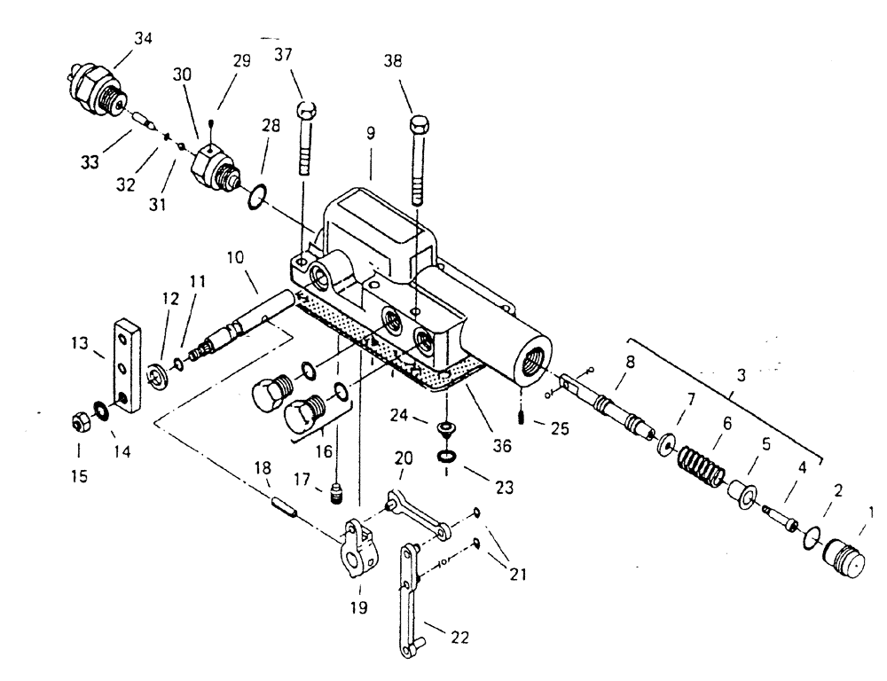 Схема запчастей Case IH 7700 - (B04[03]) - CHARGE PUMP Hydraulic Components & Circuits