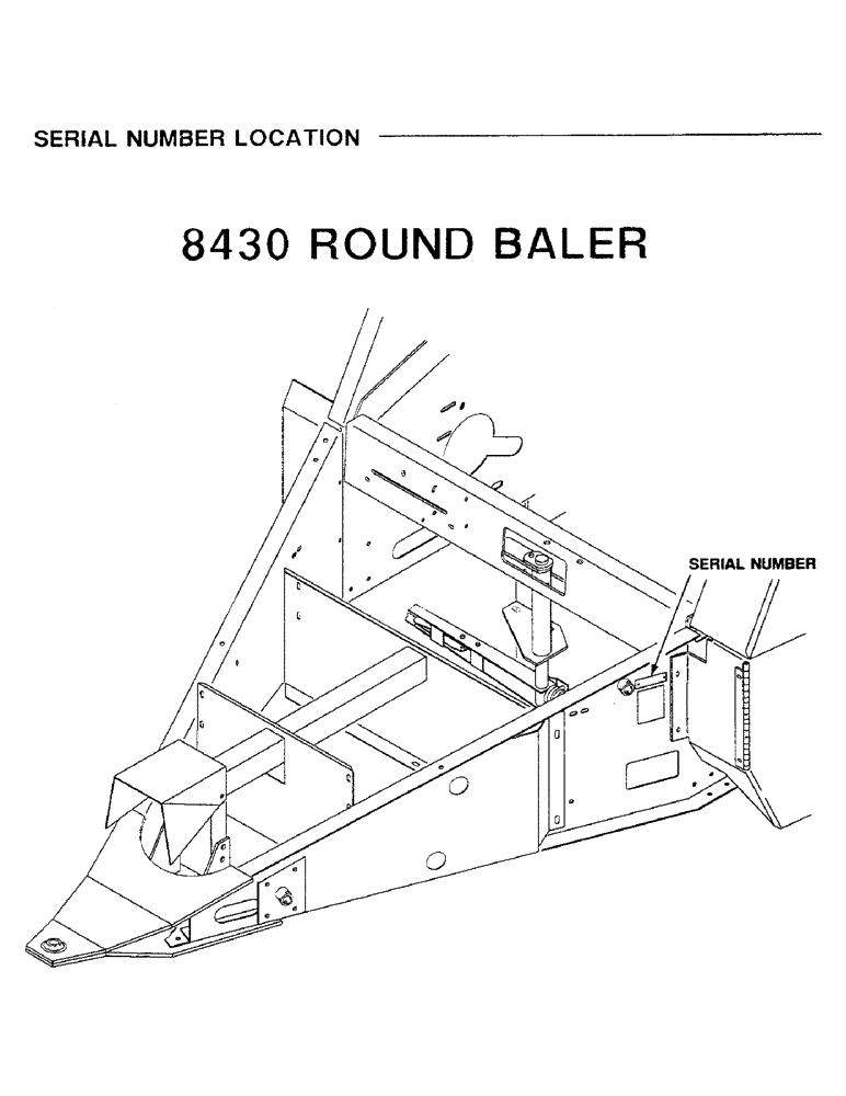Схема запчастей Case IH 8430 - (1-2) - SERIAL NUMBER LOCATION (00) - GENERAL