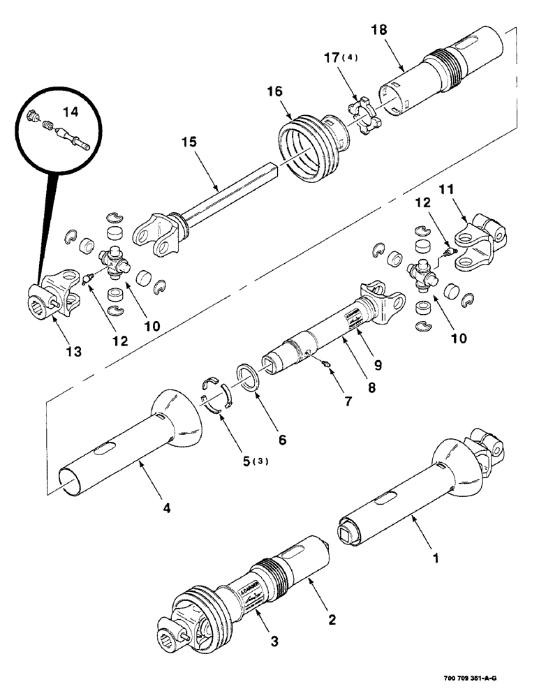 Схема запчастей Case IH 8350 - (2-08) - U-JOINT ASSEMBLY, NEAPCO, S.N. CFH0006827 THRU CFH0007092 (09) - CHASSIS