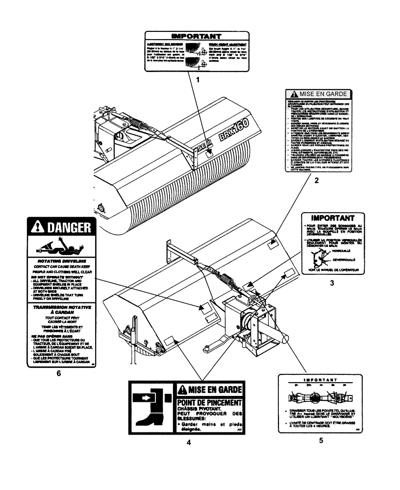 Схема запчастей Case IH BR160 - (205) - DECALS, FRENCH 