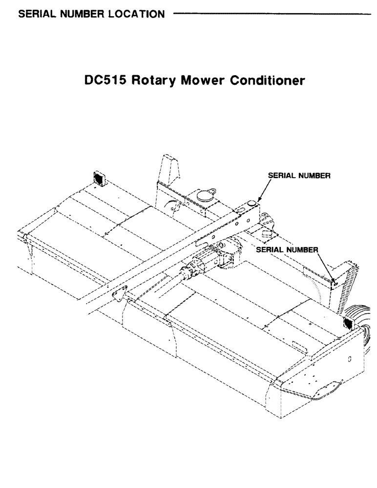 Схема запчастей Case IH DC515 - (1-2) - SERIAL NUMBER LOCATION (00) - PICTORIAL INDEX