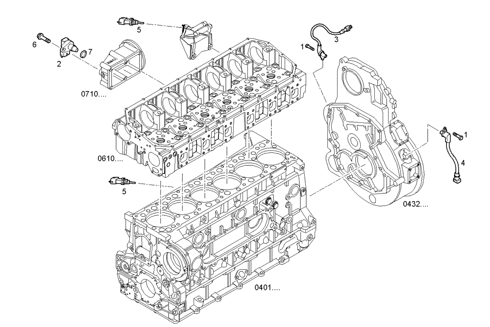 Схема запчастей Case IH F3BE0684A B002 - (1710.009) - SENSORS INJECTION SYSTEM 