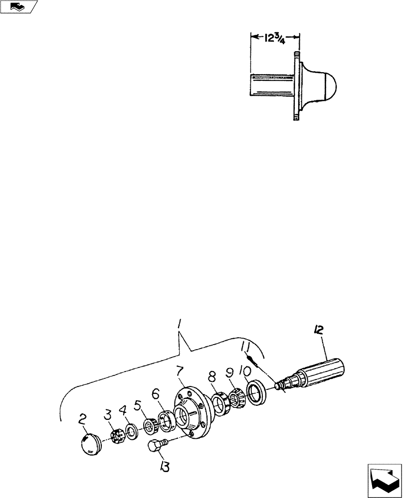 Схема запчастей Case IH S-SERIES - (44.100.03) - Q-803 HUB & SPINDLE ASSEMBLY (44) - WHEELS