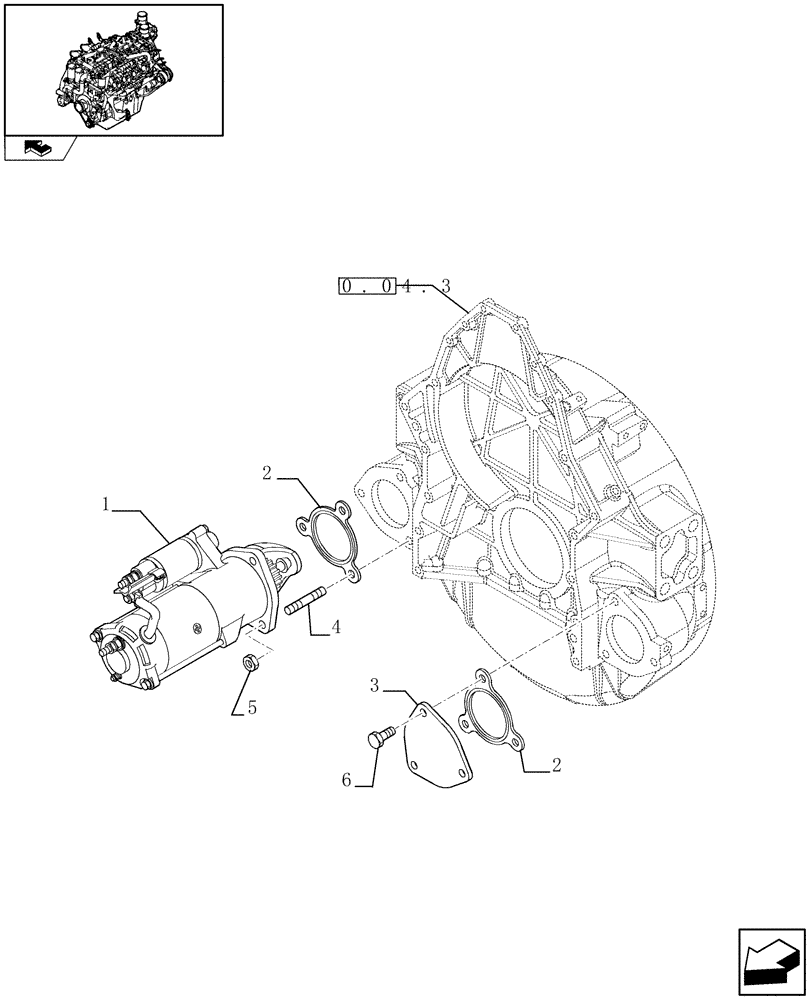 Схема запчастей Case IH FVAE2884X B200 - (0.36.0) - STARTER MOTOR (504115139) 