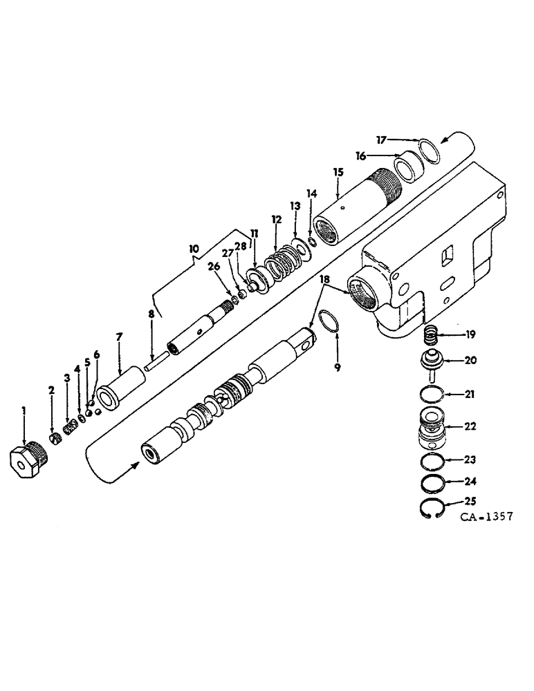 Схема запчастей Case IH 674 - (10-13) - HYDRAULICS, HYDRAULIC CONTROL VALVE, SERIAL NO. 106864 AND BELOW (07) - HYDRAULICS