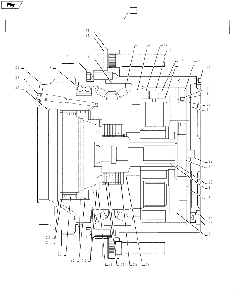 Схема запчастей Case IH 3230 - (29.100.03) - GEARBOX, PLANETARY, USED ON SN YAT027194 AND AFTER (29) - HYDROSTATIC DRIVE