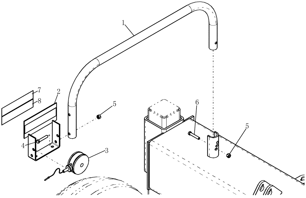 Схема запчастей Case IH 800 - (55.404.02) - OUTER SECTION TRANSPORT LIGHTING (60, 70) (55) - ELECTRICAL SYSTEMS