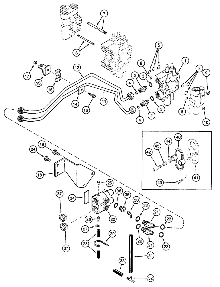 Схема запчастей Case IH 7250 - (8-078) - THIRD CIRCUIT REMOTE HYDRAULICS (08) - HYDRAULICS