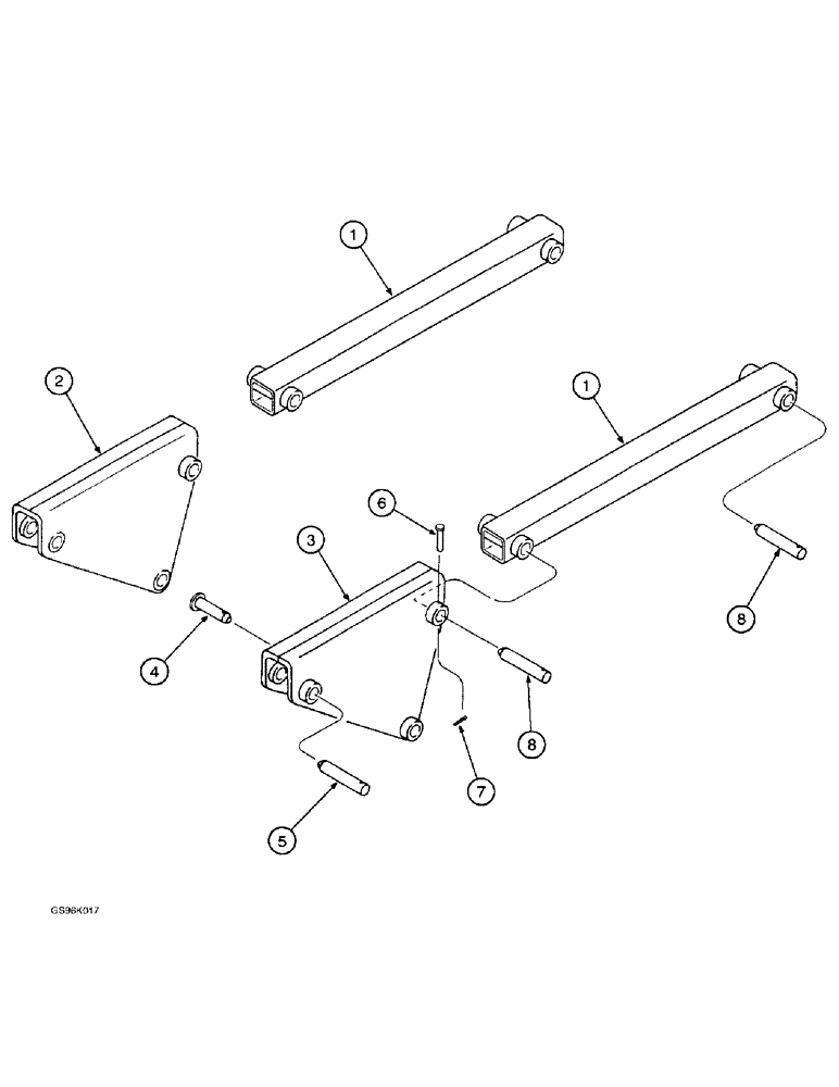 Схема запчастей Case IH 890 - (9-10) - SELF-LEVEL LINKAGE (09) - CHASSIS/ATTACHMENTS