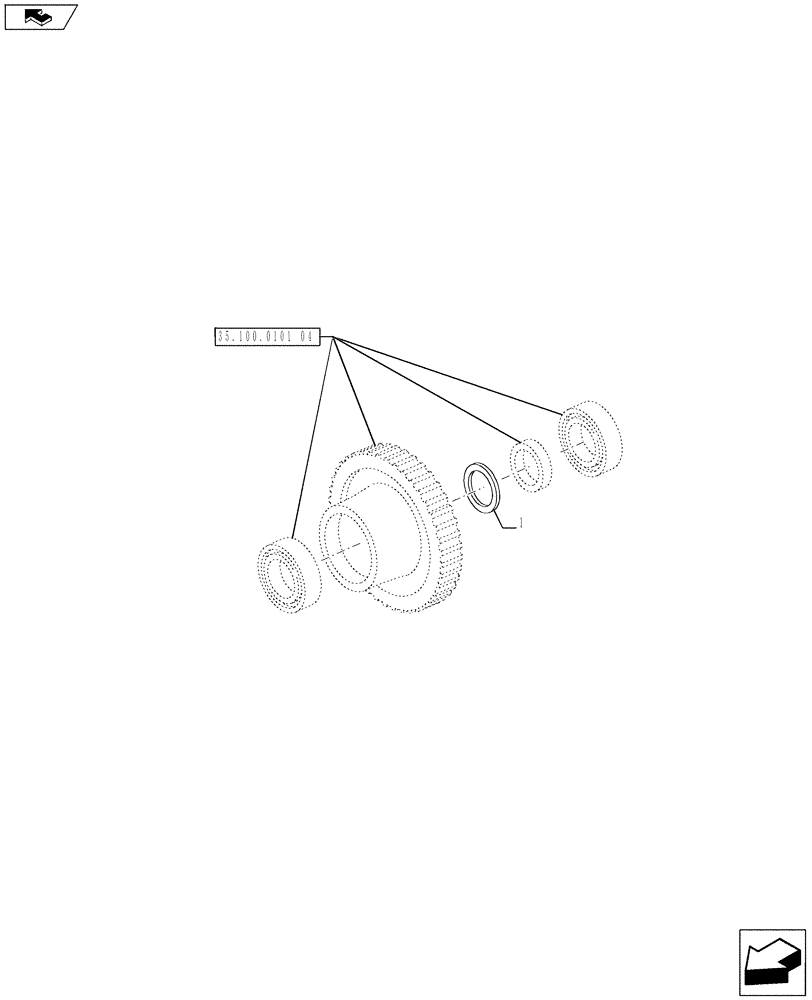 Схема запчастей Case IH PUMA 185 - (35.100.0101[05]) - 150 L/MIN PUMP W/EDC - SHIMS (VAR.729004-728481 / 743616) (35) - HYDRAULIC SYSTEMS