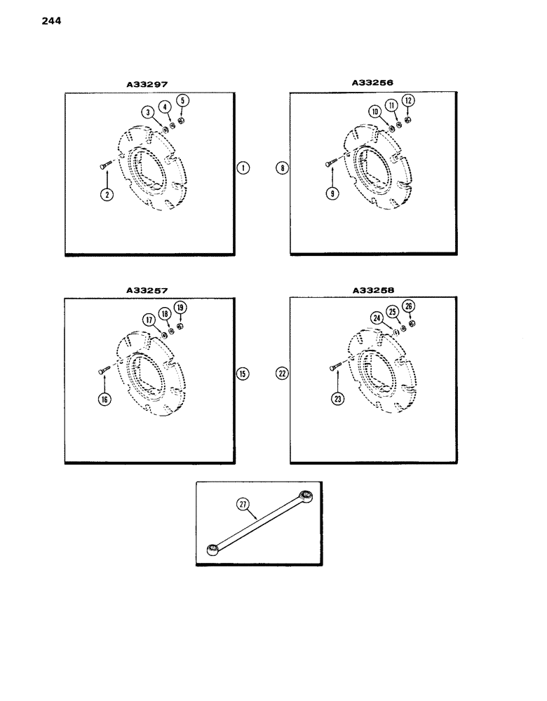Схема запчастей Case IH 870 - (244) - REAR WHEEL WEIGHTS (06) - POWER TRAIN