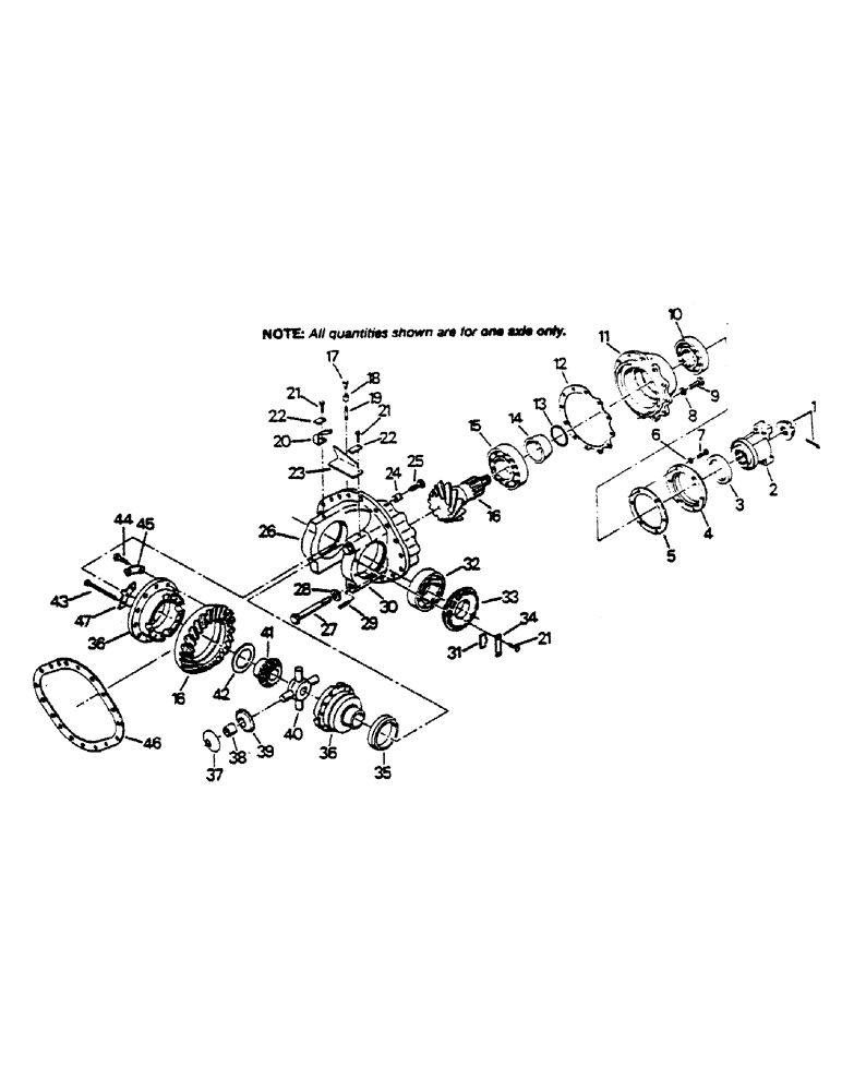 Схема запчастей Case IH 9170 - (04-39) - DIFFERENTIAL AND CARRIER ASSEMBLY, K598.60/70 SERIES (04) - Drive Train
