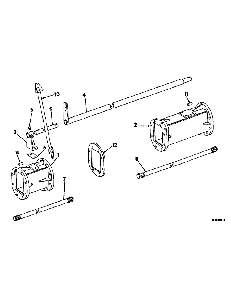 Схема запчастей Case IH 503 - (052) - MAIN AXLE EXTENSION (25) - FRONT AXLE SYSTEM