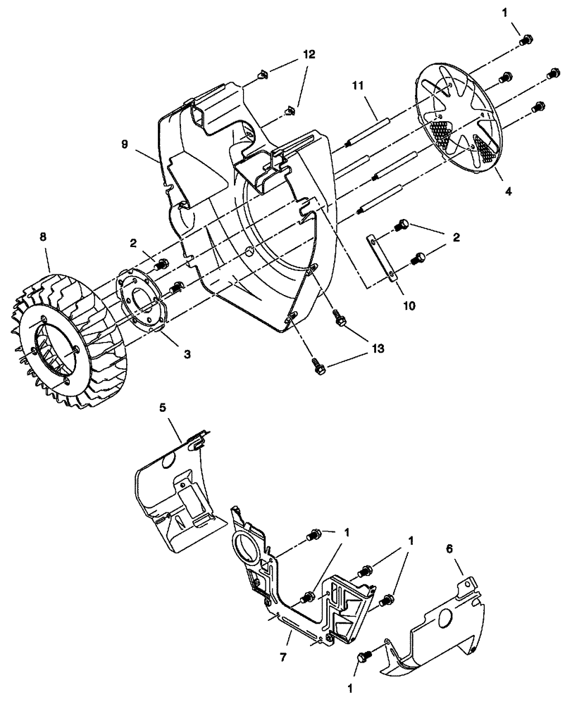 Схема запчастей Case IH SCOUT XL - (10.406.01) - SHROUDS AND BRACKETS - GASOLINE ENGINE (10) - ENGINE