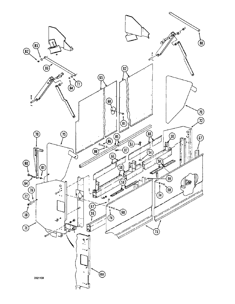 Схема запчастей Case IH 1800 - (9C-18) - BASKET DOOR (16) - BASKET