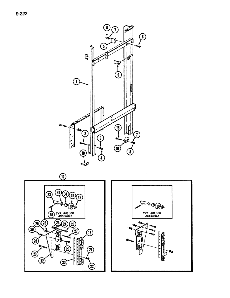 Схема запчастей Case IH 1844 - (9-222) - BASKET LIFT, FRONT AND REAR (16) - BASKET