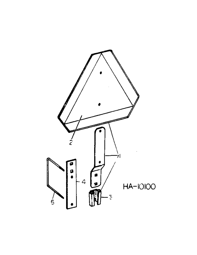 Схема запчастей Case IH 55 - (D-02[A]) - SLOW MOVING VEHICLE EMBLEM 