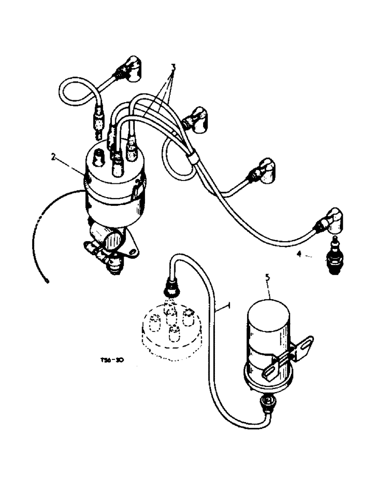 Схема запчастей Case IH 2300 - (2-10) - PETROL ENGINE, IGNITION SYSTEM (01) - ENGINE