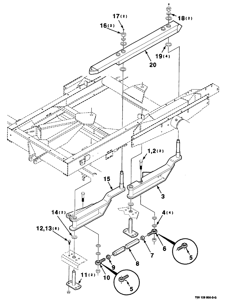 Схема запчастей Case IH 8576 - (10-032) - BALE SHIFT BAR AND LINKAGE ASSEMBLY Accumulator