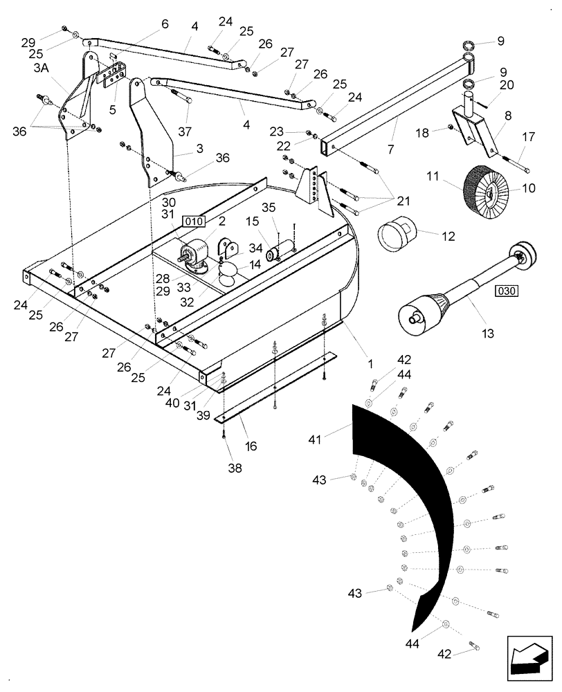 Схема запчастей Case IH 717721406 - (001) - MAIN ASSEMBLY 