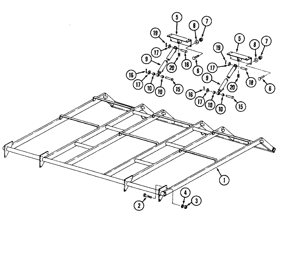 Схема запчастей Case IH 1844 - (9B-42) - BASKET COMPACTOR, 1844 COTTON PICKER (15) - HANDLING SYSTEM