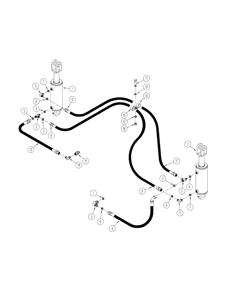 Схема запчастей Case IH STX375 - (08-48) - THREE POINT HITCH HYDRAULICS MANUAL HITCH (08) - HYDRAULICS
