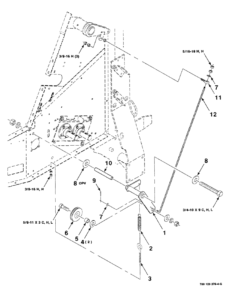 Схема запчастей Case IH 8430 - (2-22) - DRIVE ASSEMBLY (PICKUP BELT TIGHTENER) Driveline