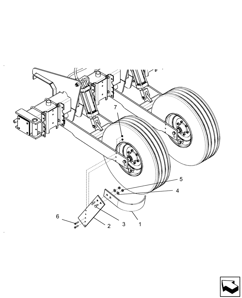 Схема запчастей Case IH 1250 - (75.200.14) - MUDSCRAPERS - 12 AND 16 ROW 10.0 - 15 WING TIRES (75) - SOIL PREPARATION