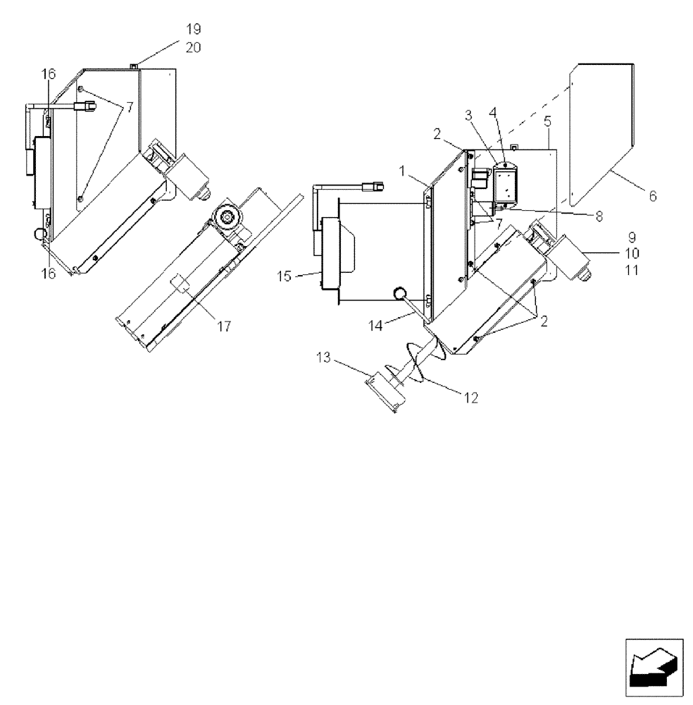 Схема запчастей Case IH 7130 - (55.100.65[02]) - PRECISION FARMING UPGRADE ELEVATOR SENSORS (55) - ELECTRICAL SYSTEMS