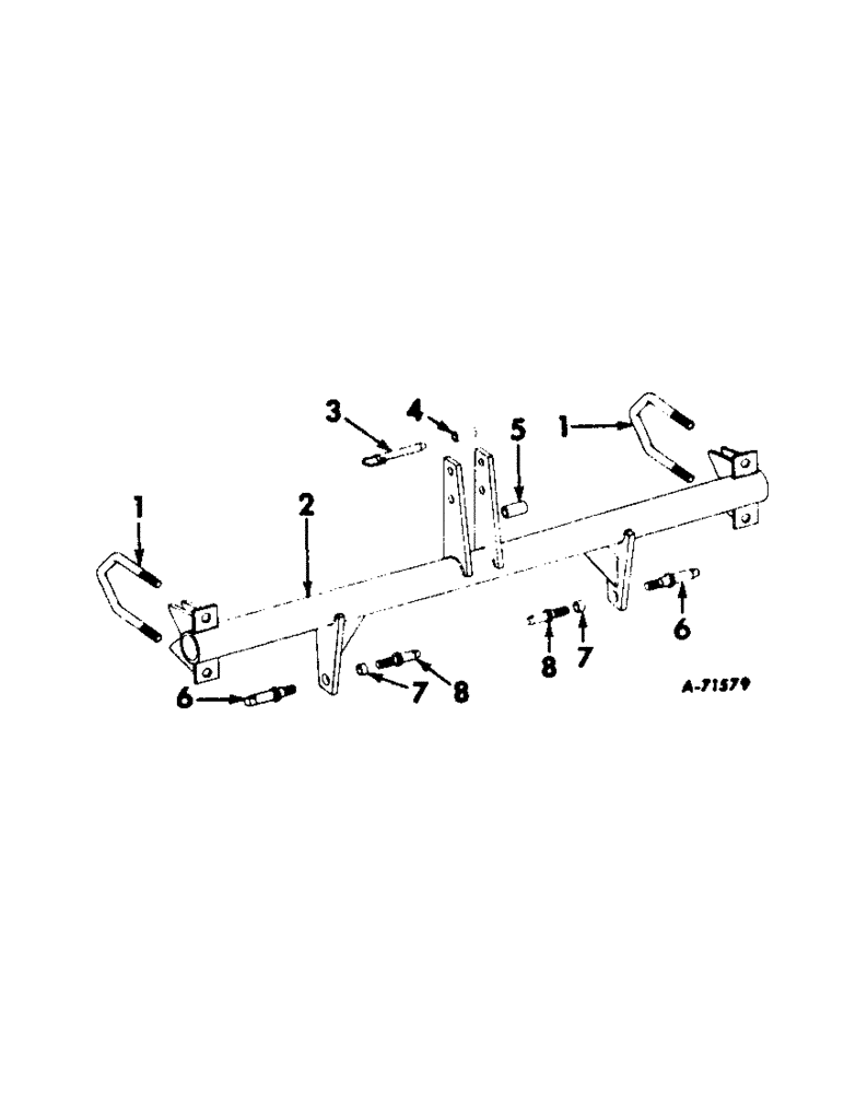 Схема запчастей Case IH 463 - (V-03) - THREE-POINT HITCH 