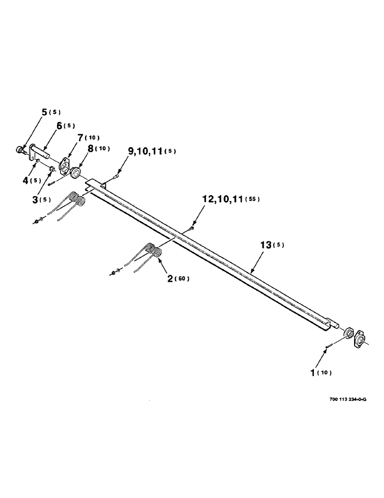 Схема запчастей Case IH 8580 - (03-18) - BAR ASSEMBLY, TINE Pickup