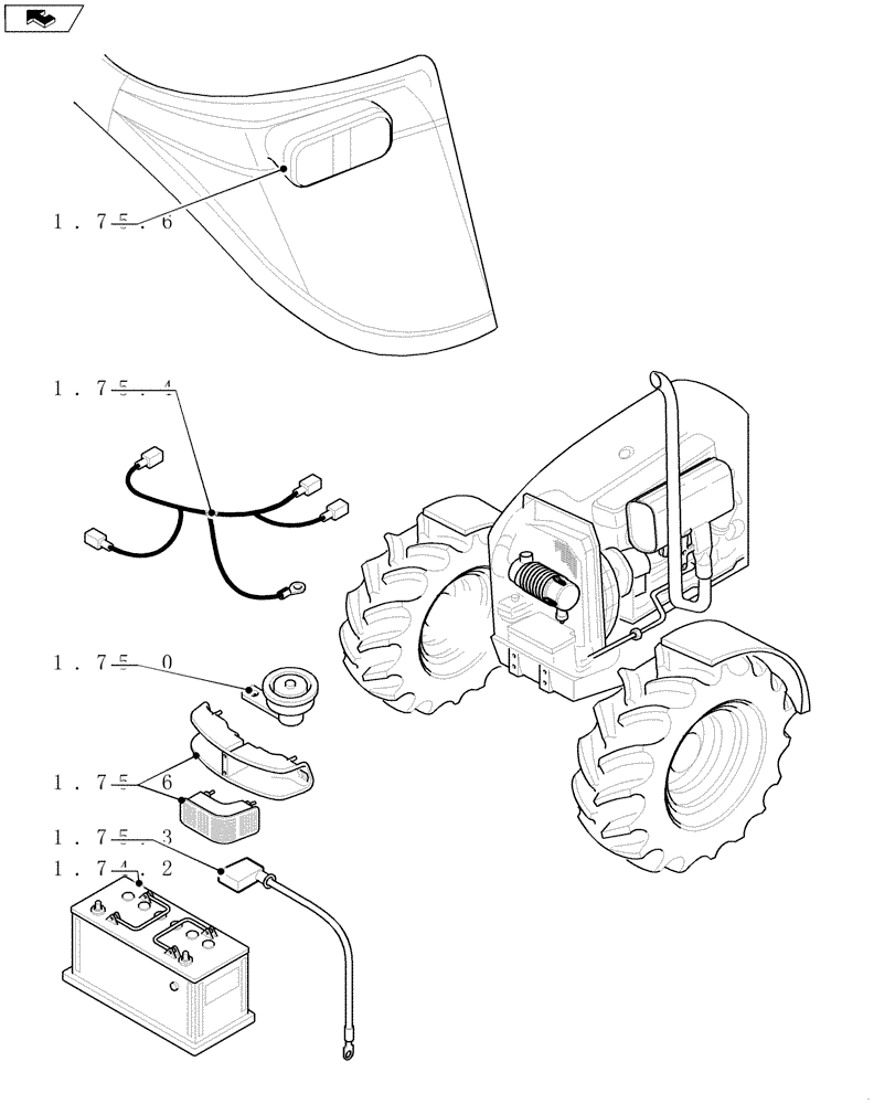 Схема запчастей Case IH FARMALL 90 - (SEC. 06) - ELECTRICAL (00) - GENERAL