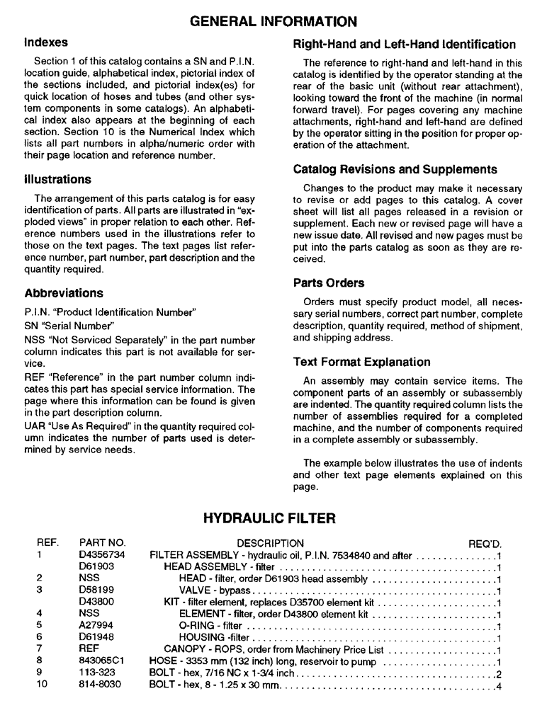 Схема запчастей Case IH 2144 - (1-04) - GENERAL INFORMATION (00) - PICTORIAL INDEX