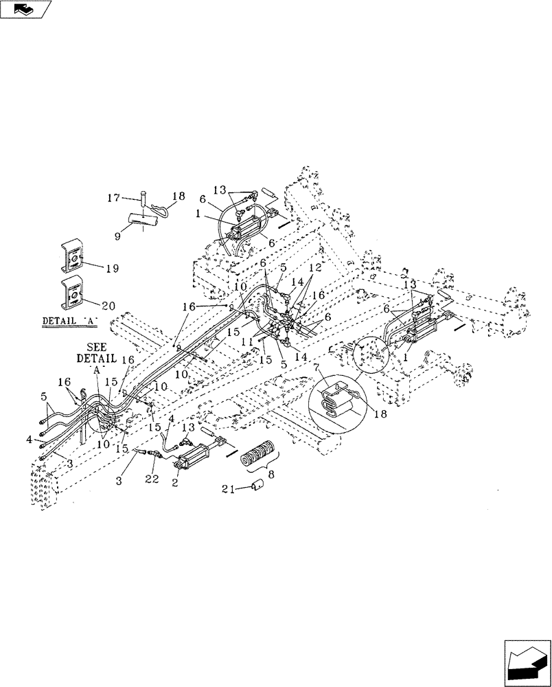 Схема запчастей Case IH 730 - (39.100.03) - MAIN FRAME HYDRAULIC (39) - FRAMES AND BALLASTING