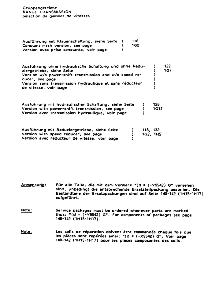 Схема запчастей Case IH 844 - (1G01) - RANGE TRANSMISSION (04) - Drive Train