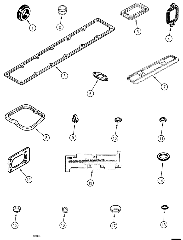 Схема запчастей Case IH SPX3185 - (03-048) - ENGINE - GASKET KIT, VALVE GRIND (01) - ENGINE